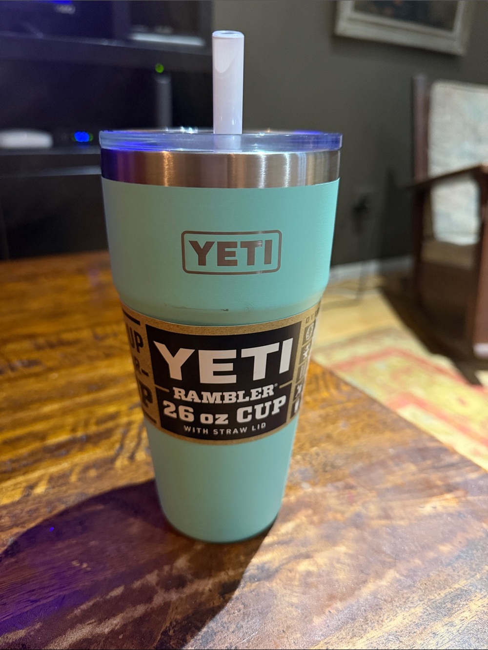 Yeti Rambler 26 ounce Cup. Seafoam Green